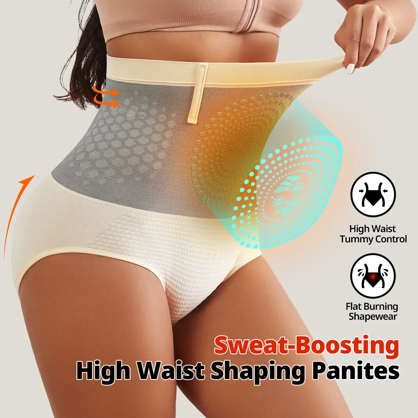 Flarixa 1/2/3 pièces sans couture femmes taille haute ventre contrôle culotte thérapie magnétique chaud utérus sous-vêtements corps façonnage slips