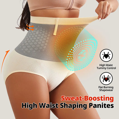 Flarixa 1/2/3 pièces sans couture femmes taille haute ventre contrôle culotte thérapie magnétique chaud utérus sous-vêtements corps façonnage slips